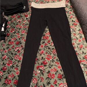 Victoria's Secret Gray and Black Leggings